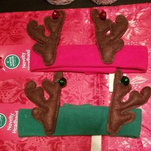Holiday Christmas Novelty Headbands Lot of 2 New